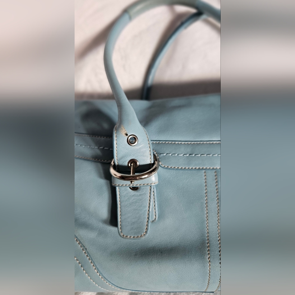 Coach RARE Blue Soho leather flap satchel M05D-9636 Vintage 2005 - Picture 8 of 9
